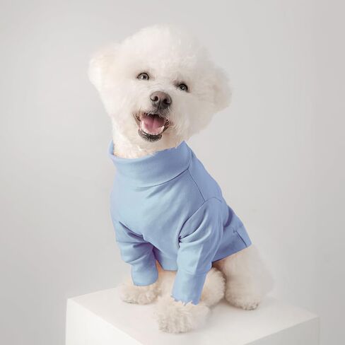 Dog Shirt, Pima Cotton Long Sleeve, Dog Shirts for Small, Medium, Large Dogs, Lightweight, Allergy Free, Shedding Resistant, Dog T-Shirt, XS-XL (X-Large, Sky Blue) in Saudi Arabia