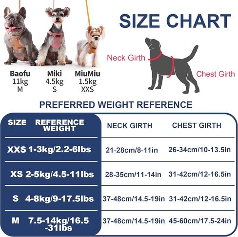 Puppytie No Pull Dog Harness with Multifunction Dog Leash,Soft Adjustable No Choke Escape Proof Pet Harness Vest for Medium Dogs,Denim Light Blue,M in Saudi Arabia