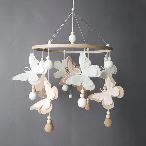 Butterfly Mobile Baby Crib Mobile for Girls Boho Mobile Over Crib Baby Girl Decory Decory Room Associory in Saudi Arabia