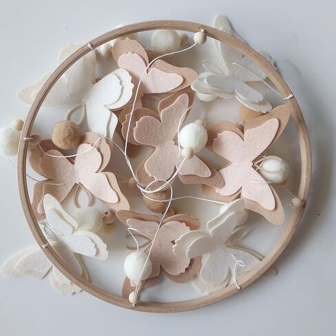 Butterfly Mobile Baby Crib Mobile for Girls Boho Mobile Over Crib Baby Girl Decory Decory Room Associory in Saudi Arabia