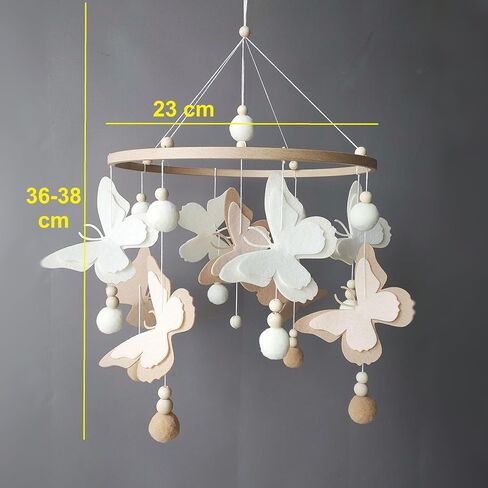Butterfly Mobile Baby Crib Mobile for Girls Boho Mobile Over Crib Baby Girl Decory Decory Room Associory in Saudi Arabia