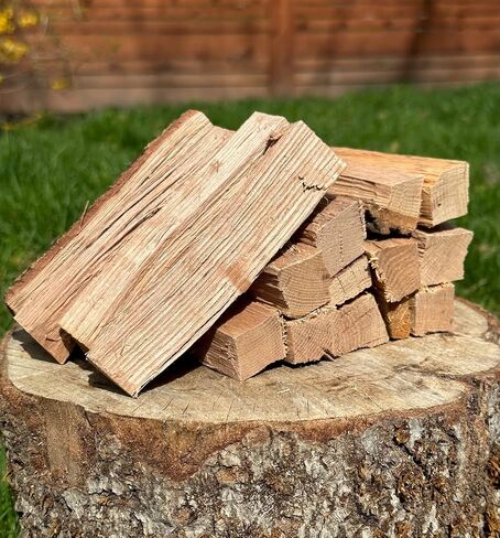 Toasted Oak 5 Inch Universal Cooking Firewood - 14lbs. ~1000cuin Premium Kiln Dried Cooking Wood for Grills, Smokers and Ooni, Solo, Bertello Pizza Ovens (Red and White Oak Hardwood) in Kuwait