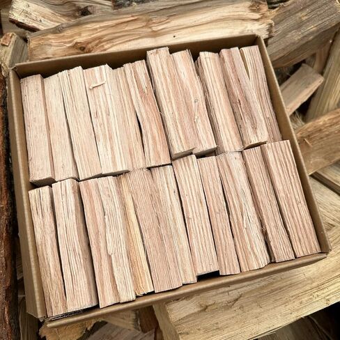 Toasted Oak 5 Inch Universal Cooking Firewood - 14lbs. ~1000cuin Premium Kiln Dried Cooking Wood for Grills, Smokers and Ooni, Solo, Bertello Pizza Ovens (Red and White Oak Hardwood) in Kuwait