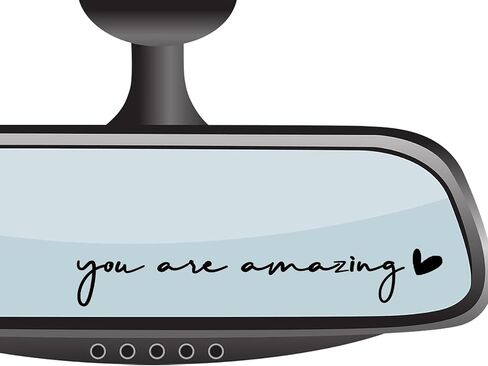 4 x You Are Amazing Rearview Mirror Decal,Car Decal For Women,Rear View Mirror Sticker,Car Window Decal,Vanity Mirror Decal,Affirmation Sticker,Water Bottle Sticker,Car Mirror Sticker,Tumblers Sticker in Kuwait