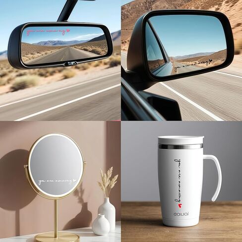 4 x You Are Amazing Rearview Mirror Decal,Car Decal For Women,Rear View Mirror Sticker,Car Window Decal,Vanity Mirror Decal,Affirmation Sticker,Water Bottle Sticker,Car Mirror Sticker,Tumblers Sticker in Kuwait