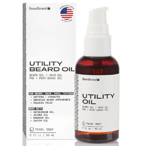 Beardbrand Beard Oil for Men, Beard Softening Oil & Mens Beard Oil - Softens & Conditions for Smooth Beard & Skin |Teakwood, Rosemary, & Citrus - 2 fl oz