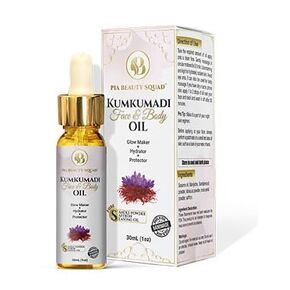 Kumkumadi Moisturizing, hydrating, brightening Face and Body and oil/tailam for Dry Skin | Daily Moisturizer | Mineral Oil-Free | Fragrance Free | 1 Ounce | Ancient Glow Serum, oil for hyperpigmentati