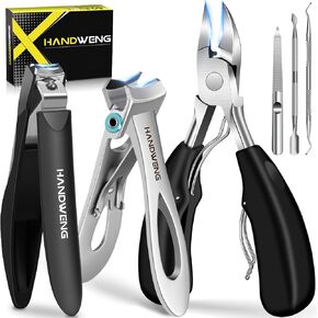 2025 Toenail Clippers for Seniors Thick Toenails, Heavy Duty Toe Nail Clippers for Men with Catcher, Ultra Sharp Ingrown Toenail Clippers Nail Cutter with Wide Jaw Long Handle