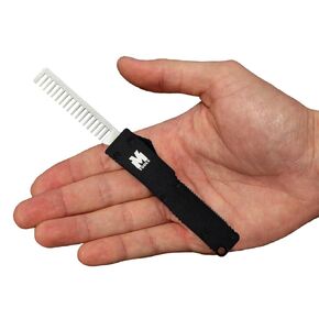 The AutoComb - Keychain Multitool with OTF Fidget Toy, Pocket Comb, and Double-Action Metal Key Chain for Hair and Beard Grooming - VM Tools