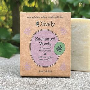 Enchanted Woods - All Natural Soap Bar - Soap Bar handmade with Laurel and Olive Oil - Bar Soaps made with 100% natural ingredients - Body and Bath Soap - Vegan
