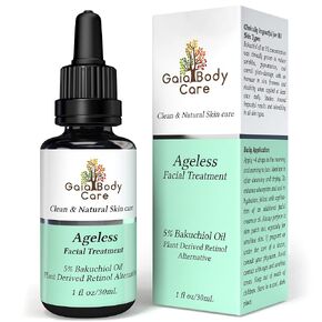Gaia Body Care 5 ٪ Oil Bakuchiol Oil Organic - (1ounce) - مضاد للشيخوخة ، مضاد للشيخوخة ، يقلل من الخطوط الدقيقة ، الجلد السلس ، هيدرات - مصل الباكوتشيول القائم على النبات - أفضل زيت الوجه البديل للريتينول (الوردة)