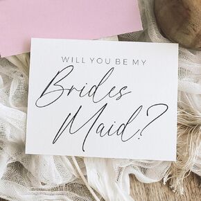 Will You Be My Bridesmaid Card. Will You Be My Maid Of Honor Card. Will You Be My Matron Of Honor Card. (BRIDESMAID, ONE CARD)