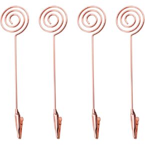 4pcs DIY Alligator Mouth Photo Clip High-Grade Double Head Handmade Message Clip Rose Gold Price Tag Label Display Sticky Note Holder Name Card Clip