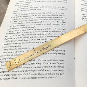 Solid Premium Brass Bookmark With Leather Strap and Small Brass Magnifying Glass - Bookmarks for Women Mother's Day, Girlfriend, Anniversary Gift (True Love)