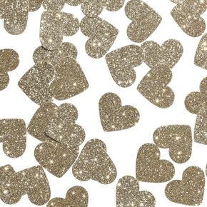 50 x Gold heart confetti | Valentine's Day table scatter