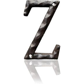 BetLight Cast Iron House Numbers-5 Inch Rustic Address Number- Solid & Heavy Duty/Easy Install with Matching Screws-Number 4