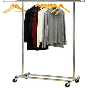 Simple Houseware Heavy Duty Clothing Garment Rack, Chrome