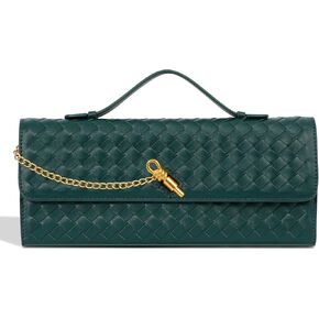 Fashion Evening Clutch Purses for Women, Woven Handbags, PU Leather Shoulder Bags Crossbody for Wedding Formal