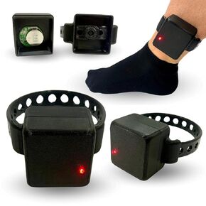 Fake/Prop - Ankle Monitor, House Arrest Bracelet, GPS Tracker (With Flashing Light)