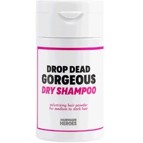 Handmade Heroes Non Aerosol Dry Shampoo Powder 1.8oz 100% Natural & Vegan Volumizing Powder For Dark Hair & Brunette Hair
