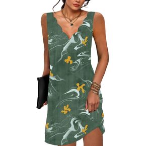 Womens Summer Dresses 2025 Seashell V Neck Sleeveless Sundresses Beach Swimsuit Coverup Dress with Pockets