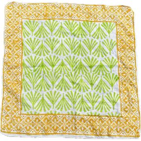 Organic Cotton Green Bandana For Women, Bandana Scarf, Paisley Design Bandana, Unique Design Hand Printed Cotton Scarf, Cotton Bandana For Men and Women, Best Gift For Men And Women.