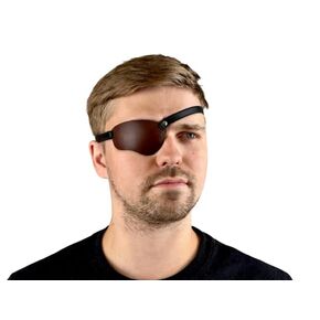 Brown Leather Eye Patch, Eye Patch, Man Eye Patch, Woman Eye Patch, Slim Eye Patch, Eye patch (For Left Eye)