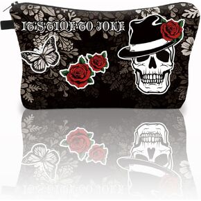 Personalized Makeup Bag, Floral Makeup Bag, Cosmetic Organizer, Makeup Bag for Purse, Portable Zipper Make Up Pouch, Birthday Gifts for Women Mom, Gifts for Best Friend, Bride Bridesmaid (NR9727)