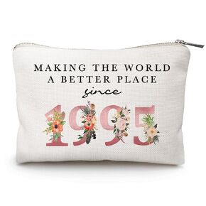 30th Birthday Gift for Her Makeup Bag for Women, Wife, Sister, Friends, Mothers Day Gifts, 30 Years Old Gift Ideas, Born in 1995 Gift, Funny 30th Cosmetic Travel Bag (Year 1995)