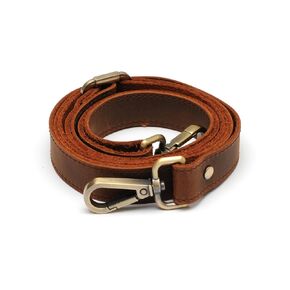 Leather Purse Strap, Handbags, MacBook and Laptop Cases, Genuine Crazy Leather Shoulder Strap, Handmade Adjustable 100% Leather Strap with Swivel Clasps, Medium, Solid Brown