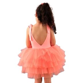 Toddler Girls Leotards Tutu Dance Dresses - Long Sleeve Cotton Ballet Outfit for Autumn & Winter - Fully Lined Bodice with Stretchy Fabric - Perfect for Dance Classes & Ballet Recitals (Blush Flower, 5-6 years)