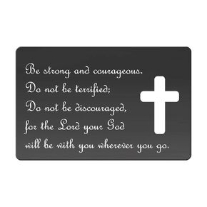 Custom Metal Wallet Insert Card Love Note Engravable Photo Text Personalized I LOVE YOU for Couple Family Friends Wife Husband Romantic Gift Stainless Steel Aluminum (Black, Aluminum-1PC-Cross)