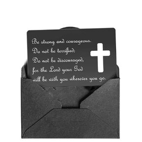 Custom Metal Wallet Insert Card Love Note Engravable Photo Text Personalized Cross Bible Verses for Couple Family Friends Wife Husband Romantic Gift Stainless Steel Aluminum