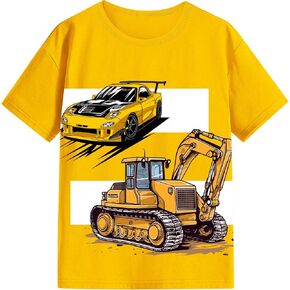 Boys T Shirts, Toddler Boys Graphic Tees, Boys Short Sleeve Tee Shirts Tops for 3-8 Years Kids