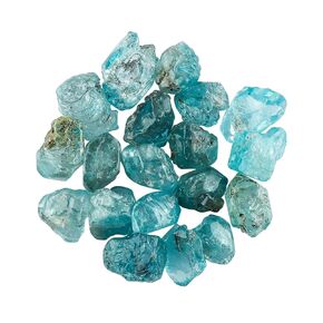 CRYSTALIS Wholesale 50 carats Natural Blue Zircon Loose Gemstone Bulk Rough Jewelry Making Supply from Cambodia, Chakra & Healing Raw Stones, Wire Wrapping, DIY, Gem Collection