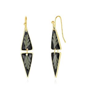 Forest Fern Earrings | Leaf Earrings | Drop Dangle Earring For Women Girls | Fern Real Leaf Earrings | Symbols of Growth Strength and Resilience | Handmade Plant Earrings Gift for Woman