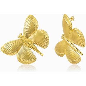 WELLIKE Butterfly Gold Earrings for Women Hypoallergenic Dangle and Studs Styles Earrings Elegant Gold Jewelry Women Gifts