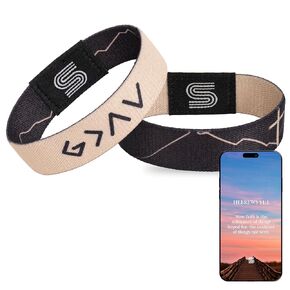 Daily Bible Verse Bracelet Scan NFC, Scripture Bracelets Scan Phone For Prayer, Wearable Jesus Faith Wristbands, Christian Devotional God Band For Men, Women (God Is Greater Than The Highs And Lows)