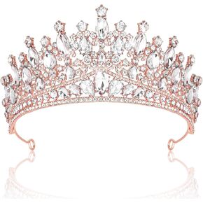 CAVETEE Birthday Crowns for Girls, Tiaras and Crowns for Women Girls Princess Crown and Tiara for Birthday Party Pageant Prom