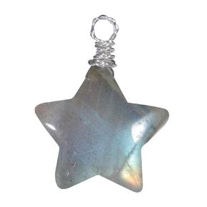 Natural Labradorite Necklace for Women - Dainty Labradorite Healing Stones Star Necklace, Handmae Gemstone Pendant Necklace Jewelry Birthday Christmas Gifts for Her