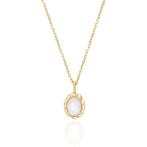 Women Moonlight Pendant Necklace,18k Gold Plated on Copper France Styel Pendant Necklaces For Women