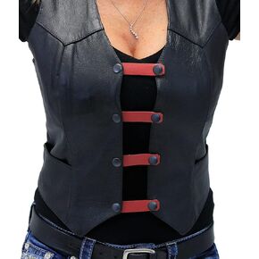 Jamin Leather® - Red Leather Vest Extenders - Set Of 4 Made in USA #VC20253R