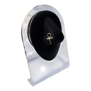 Ankh Nose Ring Fake - Gypsy Nose Cuff - Bohemian Nose Jewelry - Egyptian Symbol Nose Ring - Ankh Nose Cuff (Gold)