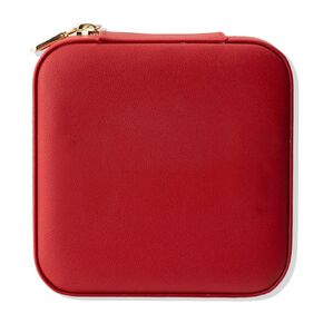 SOUL MAMA Travel Jewelry Case Organizer - PU Leather Jewelry Travel Organizer Bag | Small Jewelry Box Gift for Girls, Women | Portable Travel Jewelry Box