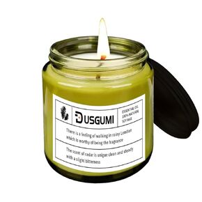 Handmade Cedarwood Scented Candle,7 oz Scented Candles for Home Decor, Forest Candle, Green Jar Nature Soy Wax Candle, Aromatherapy Candles Gifts for Women