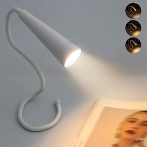 Portable LED Reading Licht - Infinite Flexibility, 3 Color & Brightness, 1200mAh USB Rechargeable Lamp, Neck Book Light Ideal for Bed Reading, Knitting, Camping, Repairing Best Gift for Book Lovers
