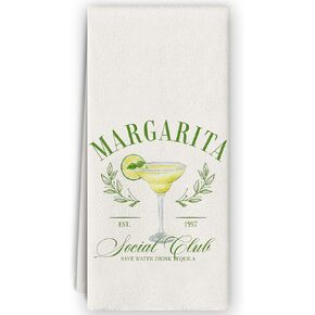 Margarita Tequila Dish Towels - Margarita Lover Gifts, Tequila Gifts, Margarita Gifts, Cocktail Margarita Bar Towels for Bartender, Tequila Kitchen Decor, 16x24