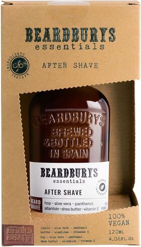 اللحية الأساسية | بعد حلاقة للرجال ، يهدئ ، ينعش وتراتيب - فيتامين E ، زبدة الشيا والألو ، 100 ٪ نباتي - 4.06 فلوريدا أوقية in Kuwait