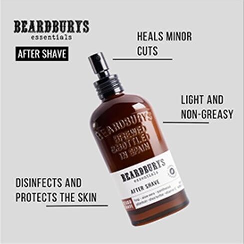 اللحية الأساسية | بعد حلاقة للرجال ، يهدئ ، ينعش وتراتيب - فيتامين E ، زبدة الشيا والألو ، 100 ٪ نباتي - 4.06 فلوريدا أوقية in Kuwait