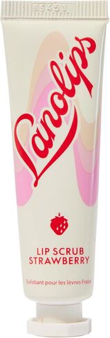 Lanolips Lip Scrub - Natural Lip Exfoliator Made with Lanolin, Vitamin E & Finely Ground Strawberry Seeds - Gentle Sugar Scrub for Healthy, Soft Lips - Strawberry (.35 oz) in Kuwait